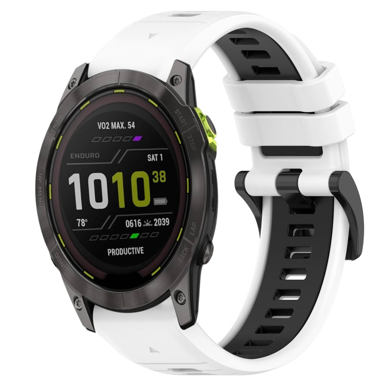 Cinturino sportivo in silicone bicolore da 26 mm, For Garmin Enduro 3, For Garmin Fenix 8 MIP 51mm
