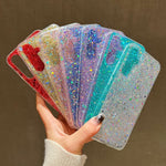 Custodia per telefono in TPU epossidico con paillettes glitterate, For Samsung Galaxy A15, For Samsung Galaxy A55, For Samsung Galaxy A35