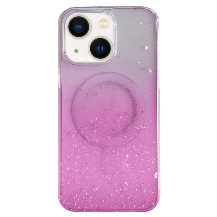 Custodia per telefono in TPU trasparente ibrida MagSafe Glitter, For iPhone 14 Plus, For iPhone 14, For iPhone 14 Pro, For iPhone 14 Pro Max