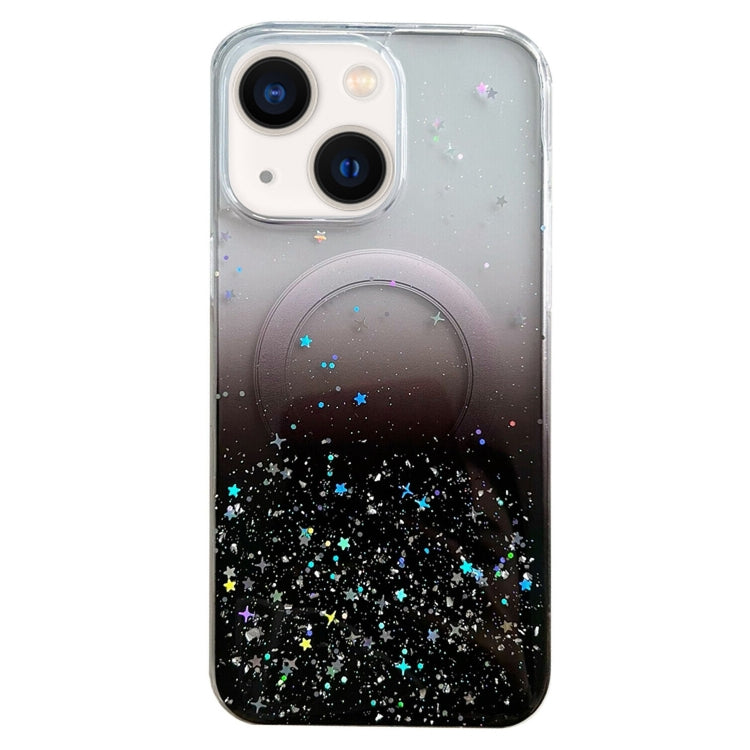 Custodia per telefono in TPU trasparente ibrida MagSafe Glitter, For iPhone 14 Plus, For iPhone 14, For iPhone 14 Pro, For iPhone 14 Pro Max