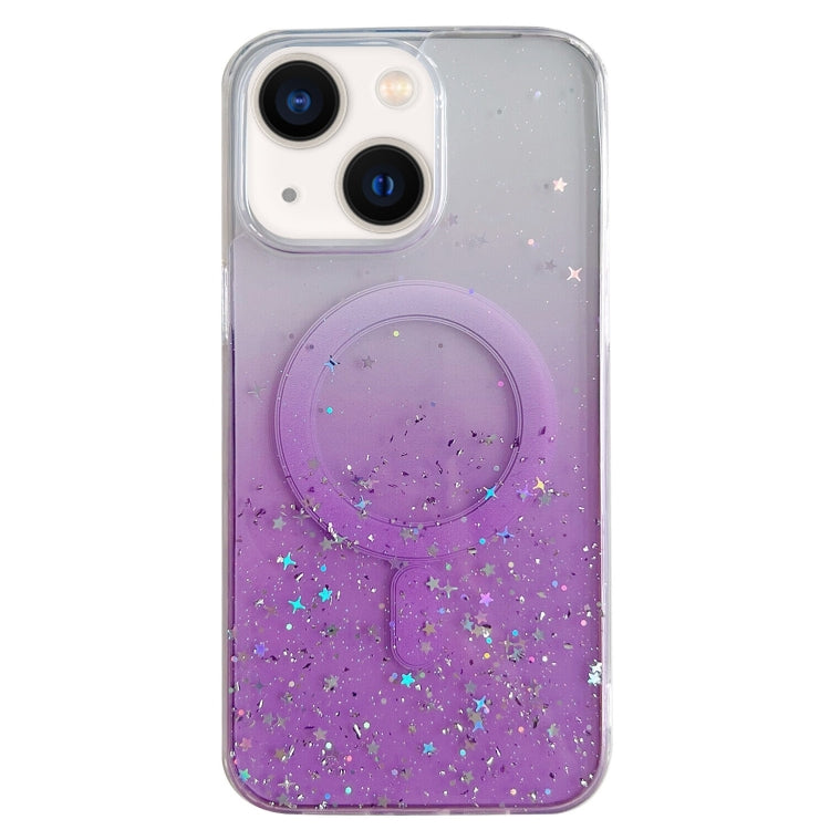 Custodia per telefono in TPU trasparente ibrida MagSafe Glitter, For iPhone 14 Plus, For iPhone 14, For iPhone 14 Pro, For iPhone 14 Pro Max