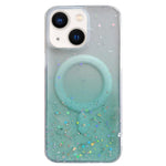 Custodia per telefono in TPU trasparente ibrida MagSafe Glitter, For iPhone 14 Plus, For iPhone 14, For iPhone 14 Pro, For iPhone 14 Pro Max
