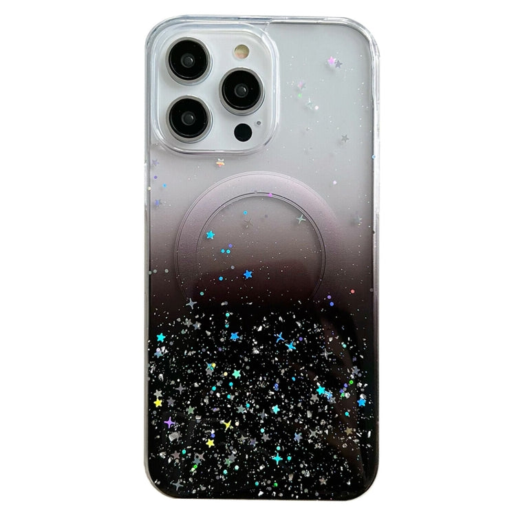 Custodia per telefono in TPU trasparente ibrida MagSafe Glitter, For iPhone 14 Plus, For iPhone 14, For iPhone 14 Pro, For iPhone 14 Pro Max