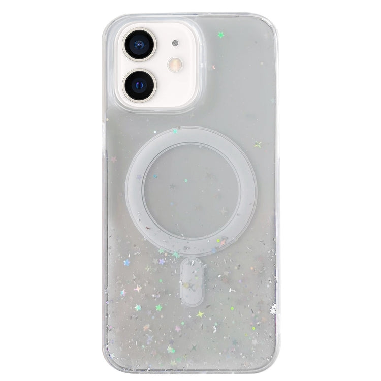 Custodia per telefono in TPU trasparente ibrida MagSafe Glitter, For iPhone 13 Pro Max, For iPhone 13 Pro, For iPhone 13, For iPhone 12