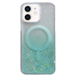 Custodia per telefono in TPU trasparente ibrida MagSafe Glitter, For iPhone 13 Pro Max, For iPhone 13 Pro, For iPhone 13, For iPhone 12
