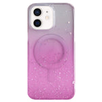 Custodia per telefono in TPU trasparente ibrida MagSafe Glitter, For iPhone 12 Pro Max, For iPhone 12 Pro, For iPhone 11 Pro Max, For iPhone 11
