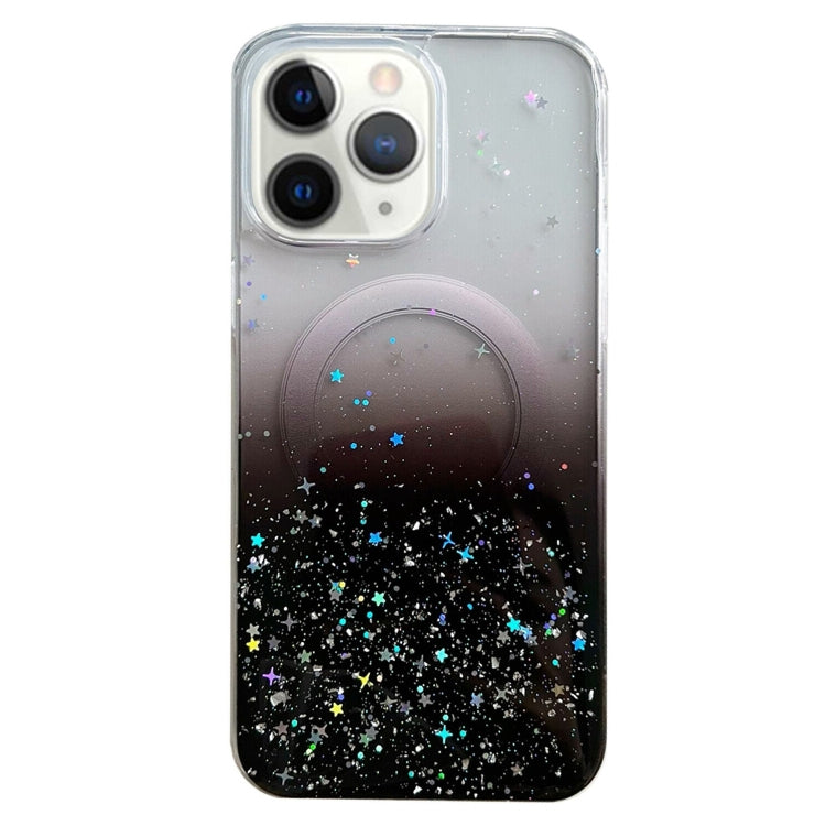 Custodia per telefono in TPU trasparente ibrida MagSafe Glitter, For iPhone 11 Pro