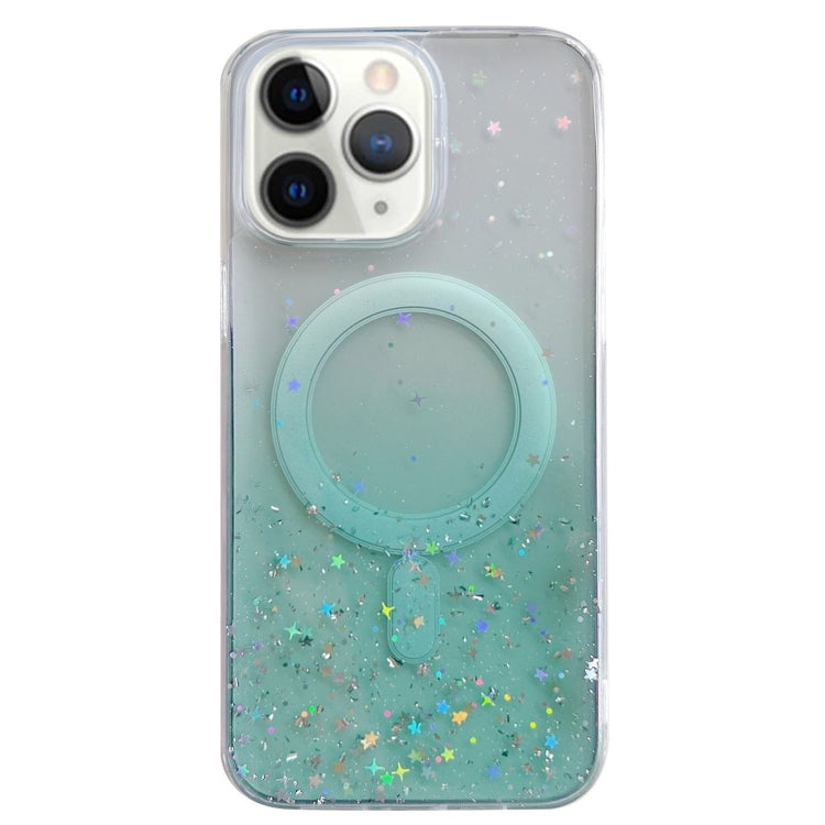 Custodia per telefono in TPU trasparente ibrida MagSafe Glitter, For iPhone 11 Pro