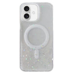 Custodia per telefono in TPU trasparente ibrida MagSafe Glitter, For iPhone 16 Pro Max, For iPhone 16 Pro, For iPhone 16 Plus, For iPhone 16
