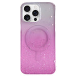 Custodia per telefono in TPU trasparente ibrida MagSafe Glitter, For iPhone 16 Pro Max, For iPhone 16 Pro, For iPhone 16 Plus, For iPhone 16