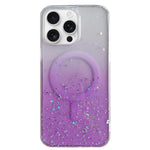 Custodia per telefono in TPU trasparente ibrida MagSafe Glitter, For iPhone 16 Pro Max, For iPhone 16 Pro, For iPhone 16 Plus, For iPhone 16