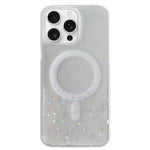 Custodia per telefono in TPU trasparente ibrida MagSafe Glitter, For iPhone 16 Pro Max, For iPhone 16 Pro, For iPhone 16 Plus, For iPhone 16