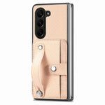 Cassa del telefono della copertura posteriore del raccoglitore della carta del cavalletto del braccialetto, For Galaxy Z Fold8 Ultra 5G, For Galaxy Z Fold7 5G, For SGalaxy Z Fold6, For Galaxy Z Fold5