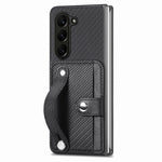 Cassa del telefono della copertura posteriore del raccoglitore della carta del cavalletto del braccialetto, For Galaxy Z Fold8 Ultra 5G, For Galaxy Z Fold7 5G, For SGalaxy Z Fold6, For Galaxy Z Fold5