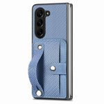 Cassa del telefono della copertura posteriore del raccoglitore della carta del cavalletto del braccialetto, For Galaxy Z Fold8 Ultra 5G, For Galaxy Z Fold7 5G, For SGalaxy Z Fold6, For Galaxy Z Fold5