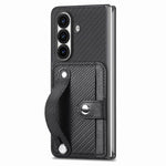 Cassa del telefono della copertura posteriore del raccoglitore della carta del cavalletto del braccialetto, For Galaxy Z Fold8 Ultra 5G, For Galaxy Z Fold7 5G, For SGalaxy Z Fold6, For Galaxy Z Fold5