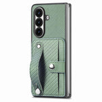 Cassa del telefono della copertura posteriore del raccoglitore della carta del cavalletto del braccialetto, For Galaxy Z Fold8 Ultra 5G, For Galaxy Z Fold7 5G, For SGalaxy Z Fold6, For Galaxy Z Fold5