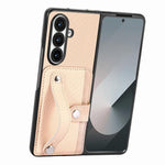 Cassa del telefono della copertura posteriore del raccoglitore della carta del cavalletto del braccialetto, For Galaxy Z Fold8 Ultra 5G, For Galaxy Z Fold7 5G, For SGalaxy Z Fold6, For Galaxy Z Fold5