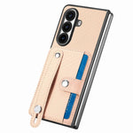 Cassa del telefono della copertura posteriore del raccoglitore della carta del cavalletto del braccialetto, For Galaxy Z Fold8 Ultra 5G, For Galaxy Z Fold7 5G, For SGalaxy Z Fold6, For Galaxy Z Fold5