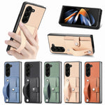 Cassa del telefono della copertura posteriore del raccoglitore della carta del cavalletto del braccialetto, For Galaxy Z Fold8 Ultra 5G, For Galaxy Z Fold7 5G, For SGalaxy Z Fold6, For Galaxy Z Fold5