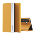 Custodia per telefono in pelle ad adsorbimento elettrolitico laterale, For Samsung Galaxy S24+ 5G, For Samsung Galaxy S24 5G, For Samsung Galaxy A15