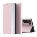Custodia per telefono in pelle ad adsorbimento elettrolitico laterale, For Samsung Galaxy S24+ 5G, For Samsung Galaxy S24 5G, For Samsung Galaxy A15