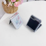 Custodia per cellulare in TPU con glitter farfalla, For Samsung Galaxy Z Flip7 FE / Flip6, For Samsung Galaxy Z Flip5