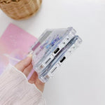 Custodia per cellulare in TPU con glitter farfalla, For Samsung Galaxy Z Flip7 FE / Flip6, For Samsung Galaxy Z Flip5