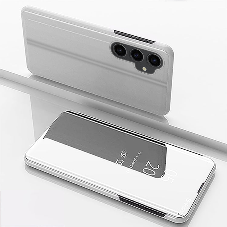 Custodia per telefono in pelle flip orizzontale placcata a specchio con supporto, For Galaxy A05s, For Galaxy A25 Global, For Galaxy S23 FE 5G