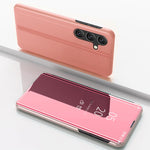 Custodia per telefono in pelle flip orizzontale placcata a specchio con supporto, For Galaxy S24+ 5G, For Galaxy S24 5G, For Galaxy A15