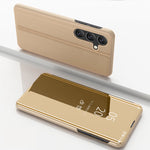Custodia per telefono in pelle flip orizzontale placcata a specchio con supporto, For Galaxy S24+ 5G, For Galaxy S24 5G, For Galaxy A15