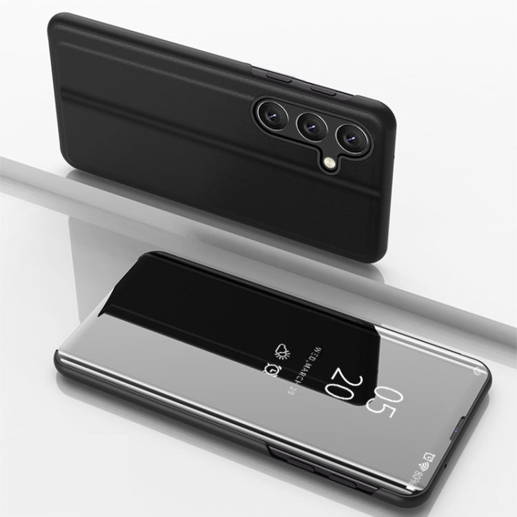 Custodia per telefono in pelle flip orizzontale placcata a specchio con supporto, For Galaxy S24+ 5G, For Galaxy S24 5G, For Galaxy A15