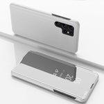 Custodia per telefono in pelle flip orizzontale placcata a specchio con supporto, For Galaxy A55, For Galaxy A35, For Galaxy S24 Ultra 5G