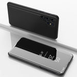 Custodia per telefono in pelle flip orizzontale placcata a specchio con supporto, For Galaxy A55, For Galaxy A35, For Galaxy S24 Ultra 5G
