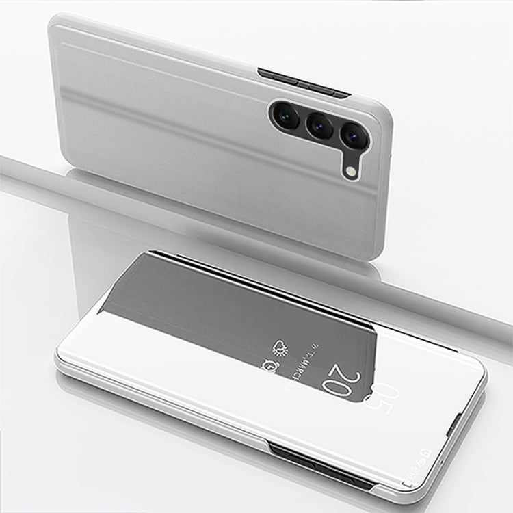 Custodia per telefono in pelle flip orizzontale placcata a specchio con supporto, For Galaxy S24+ 5G, For Galaxy S24 5G, For Galaxy A15