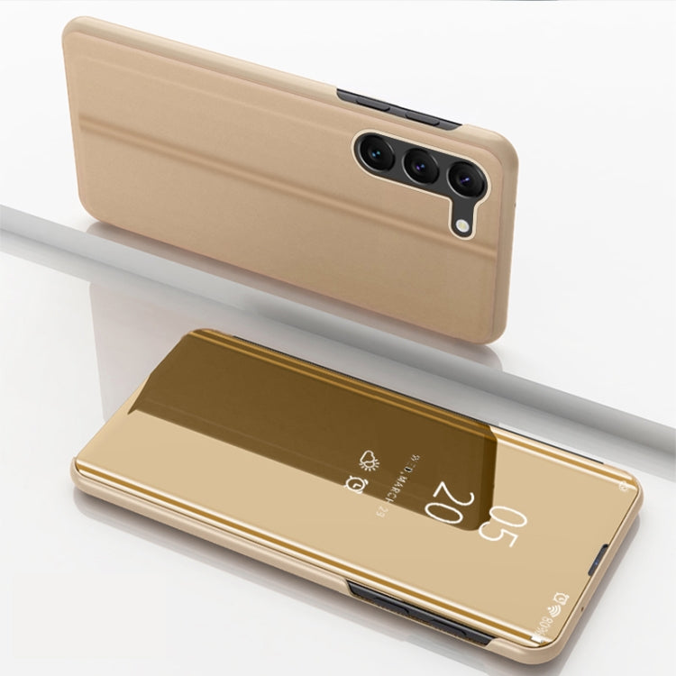 Custodia per telefono in pelle flip orizzontale placcata a specchio con supporto, For Galaxy S24+ 5G, For Galaxy S24 5G, For Galaxy A15