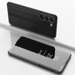 Custodia per telefono in pelle flip orizzontale placcata a specchio con supporto, For Galaxy S24+ 5G, For Galaxy S24 5G, For Galaxy A15
