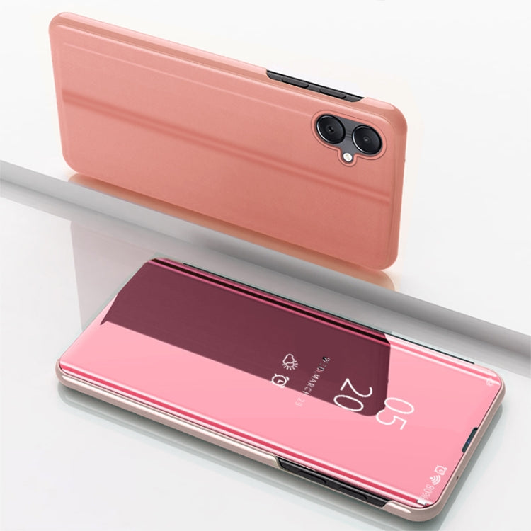 Custodia per telefono in pelle flip orizzontale placcata a specchio con supporto, For Galaxy A16 5G, For Galaxy A06 4G, For Galaxy S24 FE 5G, For Galaxy M55