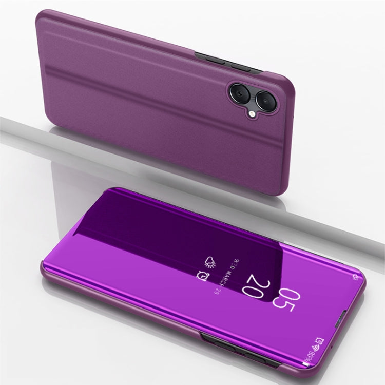 Custodia per telefono in pelle flip orizzontale placcata a specchio con supporto, For Galaxy A16 5G, For Galaxy A06 4G, For Galaxy S24 FE 5G, For Galaxy M55
