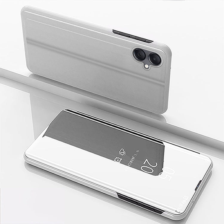 Custodia per telefono in pelle flip orizzontale placcata a specchio con supporto, For Galaxy A16 5G, For Galaxy A06 4G, For Galaxy S24 FE 5G, For Galaxy M55