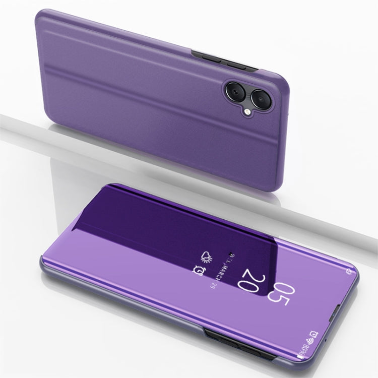 Custodia per telefono in pelle flip orizzontale placcata a specchio con supporto, For Galaxy A16 5G, For Galaxy A06 4G, For Galaxy S24 FE 5G, For Galaxy M55