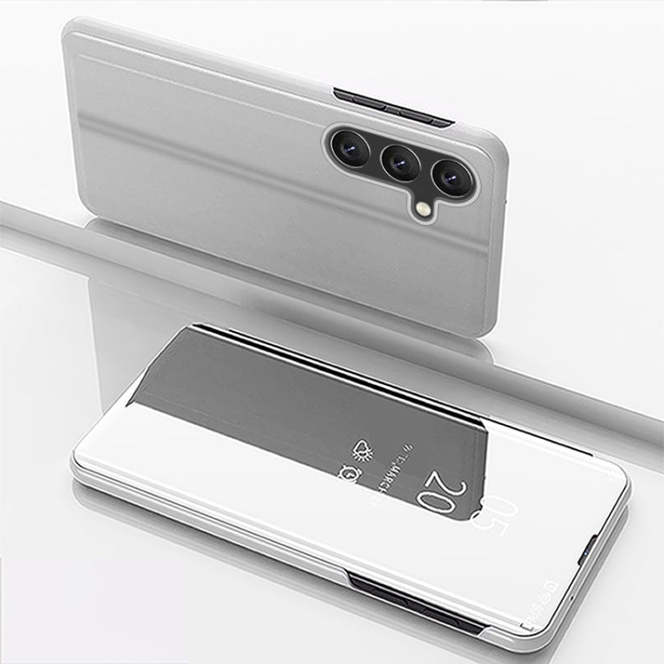 Custodia per telefono in pelle flip orizzontale placcata a specchio con supporto, For Galaxy A56 5G, For Galaxy A26 5G, For Galaxy A36 5G