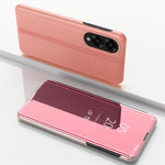 Custodia per telefono in pelle flip orizzontale placcata a specchio con supporto, For Galaxy S25 FE 5G, For Galaxy A17 5G, For Galaxy S25 Edge 5G