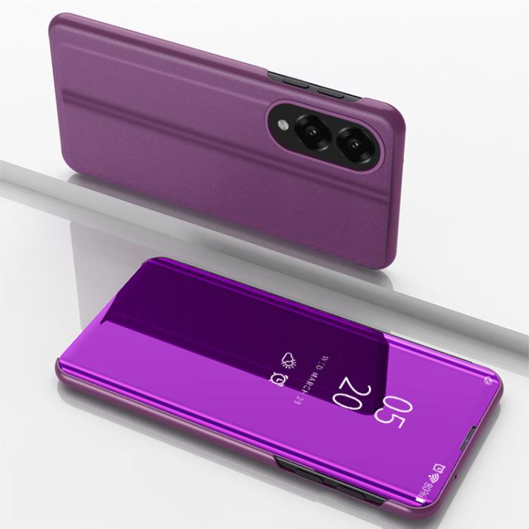 Custodia per telefono in pelle flip orizzontale placcata a specchio con supporto, For Galaxy S25 FE 5G, For Galaxy A17 5G, For Galaxy S25 Edge 5G