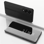 Custodia per telefono in pelle flip orizzontale placcata a specchio con supporto, For Galaxy S25 FE 5G, For Galaxy A17 5G, For Galaxy S25 Edge 5G
