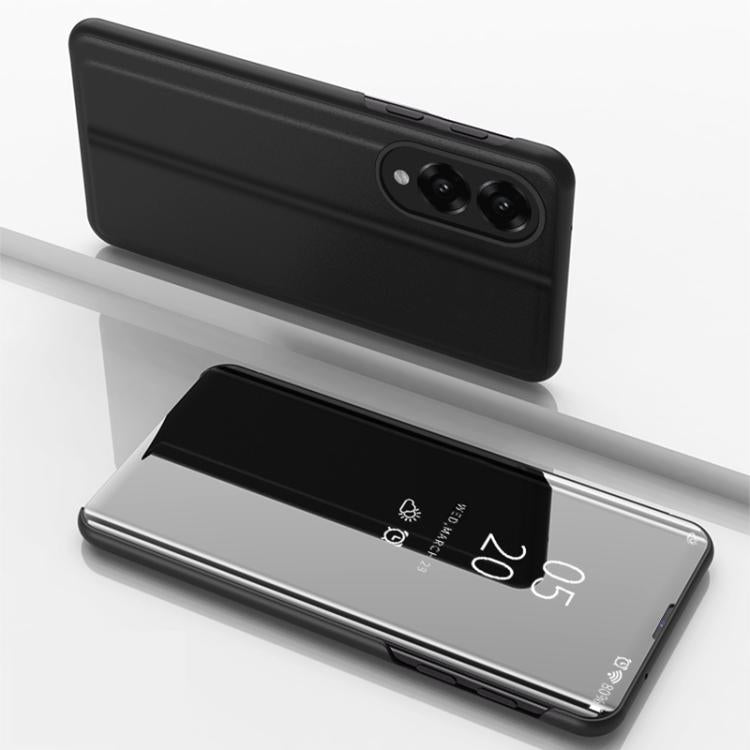 Custodia per telefono in pelle flip orizzontale placcata a specchio con supporto, For Galaxy S25 FE 5G, For Galaxy A17 5G, For Galaxy S25 Edge 5G