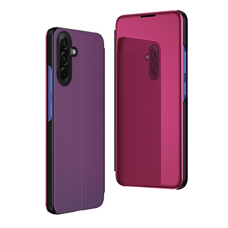 Custodia per telefono in pelle flip orizzontale placcata a specchio con supporto, For Galaxy S25 FE 5G, For Galaxy A17 5G, For Galaxy S25 Edge 5G