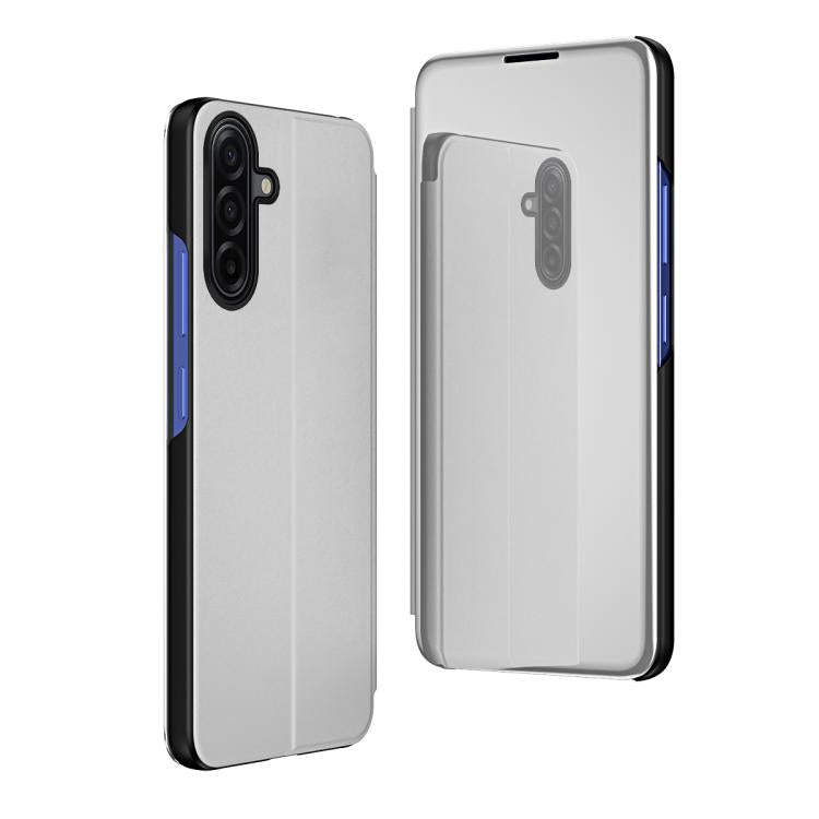 Custodia per telefono in pelle flip orizzontale placcata a specchio con supporto, For Galaxy S25 FE 5G, For Galaxy A17 5G, For Galaxy S25 Edge 5G