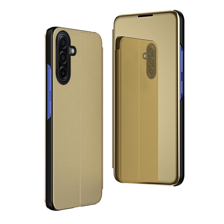 Custodia per telefono in pelle flip orizzontale placcata a specchio con supporto, For Galaxy S25 FE 5G, For Galaxy A17 5G, For Galaxy S25 Edge 5G