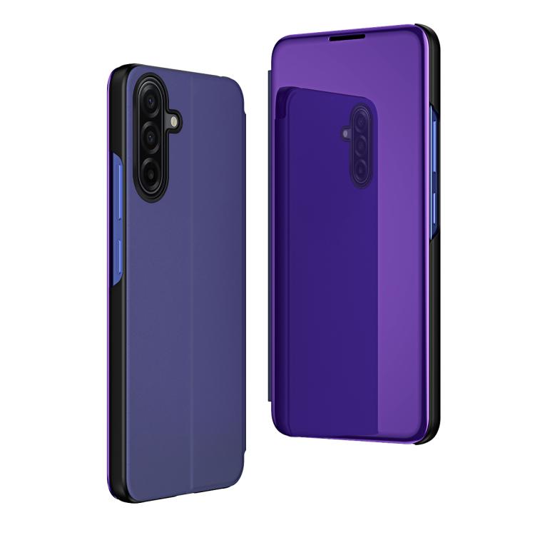 Custodia per telefono in pelle flip orizzontale placcata a specchio con supporto, For Galaxy S25 FE 5G, For Galaxy A17 5G, For Galaxy S25 Edge 5G